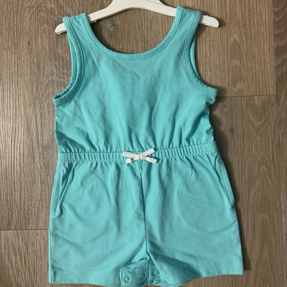 Wonder Nation Girl's Size 12 Months Mint Green Casual Cotton Blend Romper